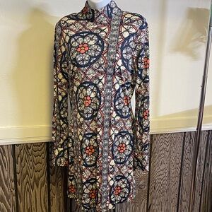 Nieves Lavi Black & Cream Floral Silk Blouse